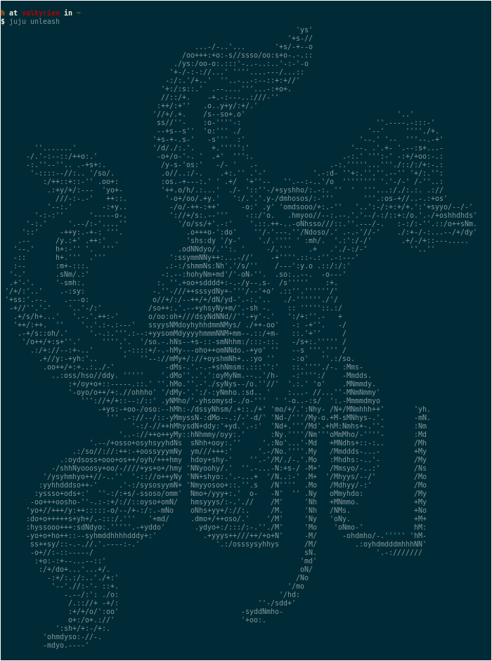 “juju unleash” command prints out Cthulhu ASCII art